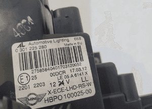 MINI COOPER S R55 Lampa Bi-Xenon Czarna R - 13669 8