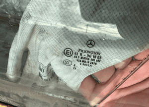 mercedes cl 216 lewa  szyba zamek podnośnik listwa 17