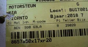 Łapa poduszka silnika Kia Picanto III 1,0i 18r 3
