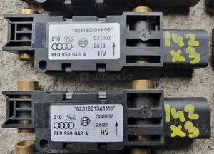 Czujnik 8E0959643 A B D E Uderzenia Czujnik Uderzeniowy Sensor Audi A3 8P A4 B6 B7 A6 C5 4