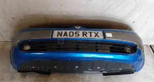 Zderzak przód przedni renault scenic 2 ii TEI45 niebieski błękitny halogeny 2