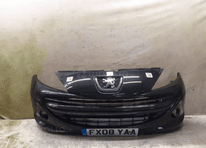 Zderzak przód przedni peugeot 207 exl exld czarny halogeny 2