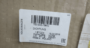 Vw T5 T6 uszczelka listwa drzwi przesuwnych prawa 7E0843786C 5
