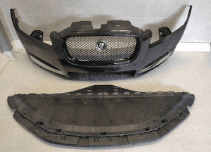 Jaguar xf X250 lift zderzak przód przedni czarny-chrom grill znaczek kratki 4XPDC płyta osłona kompletny 5