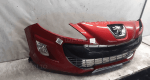 Zderzak przód przedni peugeot 308 lkrd bordo bordowy pdc czujniki halogeny 5