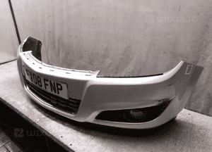 Zderzak przód przedni opel astra h 3 iii lift fl Z157 srebrny halogeny 2