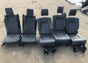 Siedzenia skórzane 2 i 3 rząd czarne Land Rover Discovery 4 IV 1