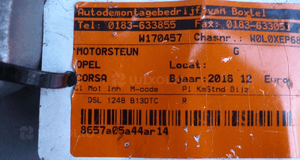 Poduszka łapa skrzyni Opel Corsa E 1,3 CDTI 16r 6