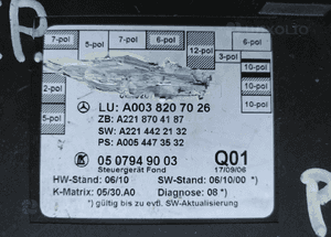 MERCEDES S 221 moduł sterownik drzwi komputer moduł zamka szyby RÓŻNE NUMERY 11