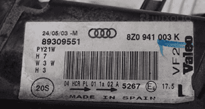 Lampa lewy przód audi A2 8Z0941003K  europa 5