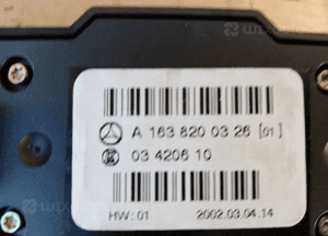 Przełącznik panel szyb nawiewu Mercedes ML W163 A1638200326 5