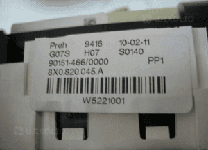 Audi A1 8X panel nawiewu klimatyzacji 8X0820045A 5