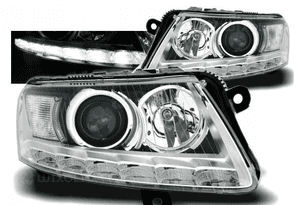 Lampy reflektory do  audi A6 C6 od 2004 do 2008 led do dziennej bi -xenon 2