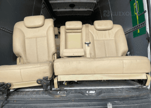 mercedes GL x 164 kanapa 2/1 tylna zagłówek siedzisko fotel skórzany BEŻOWA beż 7