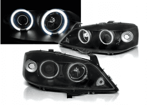 Opel astra g 2 ii lampy soczewkowe black ringi 1