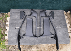 Oslona Slupka Progu Plastik Tapicerka Czarne Soul AUDI A4 B6 B7 3