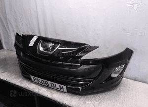 Zderzak przód przedni do peugeot 308 lift + halogeny kod kolor ktvd exl czarny 3