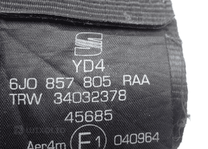 Seat ibiza pas bezpieczeństwa lewy tył 6J0857805 radom 3