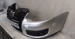 Zderzak przód przedni volkswagen vw golf gt + halogeny + grill LA7W srebrny 3