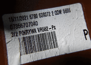 FIAT 500 PRAWA OSŁONA OBUDOWA LUSTERKA 07356707040 9