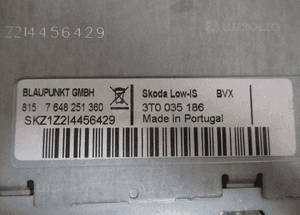 RADIO SKODA SUPERB II LIFT 3T0035186 7