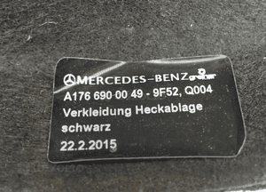 Półka bagażnika mercedes W176 A1766900049 4
