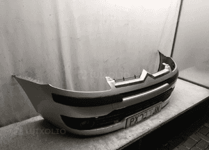 Zderzak przód przedni citroen C4 hb ezrc srebrny halogeny 2