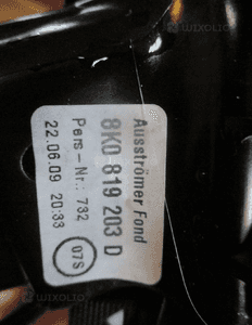 Kratka nawiewu tył tylna audi A4 B8 8K0819203D 3