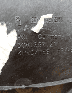Boczek tapicerka lewy tył VW Passat CC 3C8867211 3
