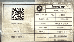 Ekran wyswietlacz bmw 5 G30 G31 6815911 org fv 7