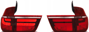 Lampy tylne diodowe do bmw X5 E70 od 2007 do 2010 red white led bar 3