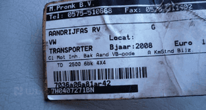 Półoś lewa Vw Transporter T5 2,5 TDI 4x4 6bk 3