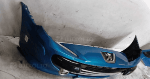 Zderzak przód przedni peugeot 307 lift fl kmf niebieski halogeny 6