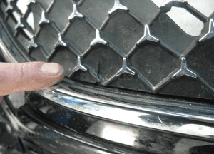 Mercedes W214 214 amg z kratka i grilem zderzak przedni 6