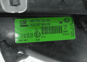 Opel astra iii h cabrio czarna idealna oryginalna lampa przednia prawa 7