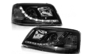 Lampy reflektory vw T5 03-09 rok daylight black 2