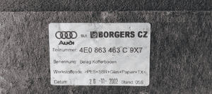 Podłoga wykładzina bagażnika Audi A8 D3 4E0863463C 6