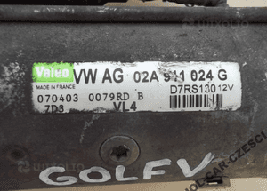 Rozrusznik vw golf v 5 2.0 tdi radom 2