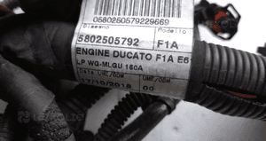 WIĄZKA INSTALACJA SILNIKA FIAT DUCATO 2,3 E6 14- 5802505792 NO 100/004 2