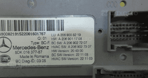 MODUŁ STEROWNIK KOMFORTU SAM MERCEDES C W206 21- A2069008219 6