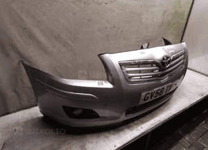 Zderzak przód przedni do toyota avensis T25 lift 1F7 srebrny halogeny 3