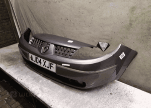 $ ZDERZAK PRZÓD PRZEDNI DO RENAULT GRAND SCENIC II 2 + HALOGENY SZARY 3