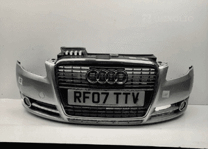 Zderzak przód przedni audi A4 B7 LY7W srebrny halogeny 1