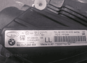 LAMPA PRZÓD PRAWA BMW III 3 GT F34 XENON NIE SKRĘTNY 63117285684 7