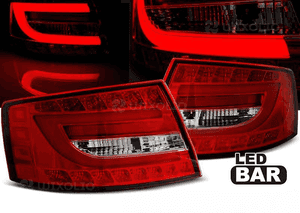 Lampy tylne do audi A6 C6 4F sedan od 2004 do 2008 roku led bar red 7 pin ! 1