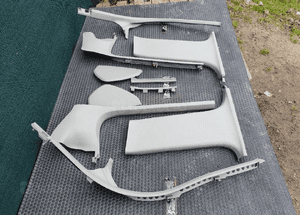 Oslona Slupka Progu Plastik Tapicerka Wnetrza PlatinHell AUDI A4 B6 B7 3