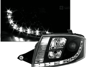 Lampy reflektory audi tt (8N) od 1999 do 2006 daylight led black silniczki 3