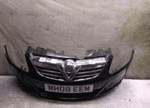 Zderzak przód przedni do opel corsa d halogeny Z20R czarny 2