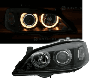 LAMPY Reflektory OPEL ASTRA G II  1998 - 2005 R DEPO Soczewki RINGI H7/H7 3