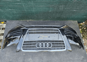 Zderzak Przód Przedni S-Line Czarny LZ9Y Atrapa Gril Kratki Halogeny Audi A4 B8 Sedan Kombi 08 21